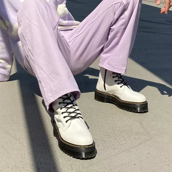 DR. MARTENS JADON BOOT SMOOTH LEATHER PLATFORMS IN WHITE SMOOTH LEATHER MSRP$230 - Picture 8 of 13